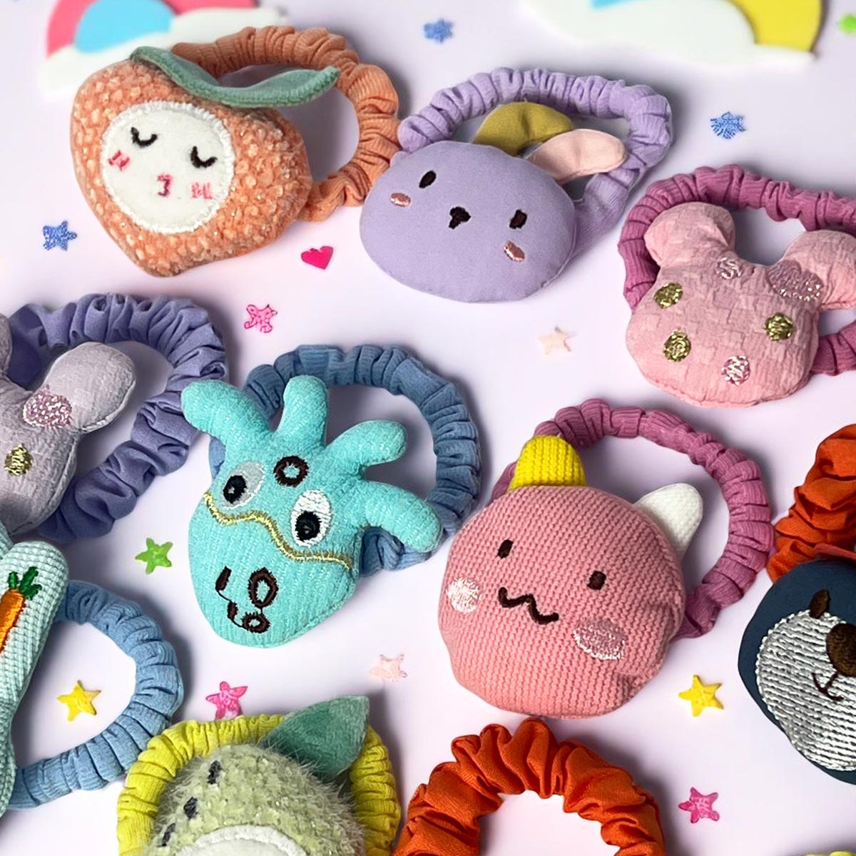 Miniatura 5 de Set x12 Moños Infantiles Animales MOx12